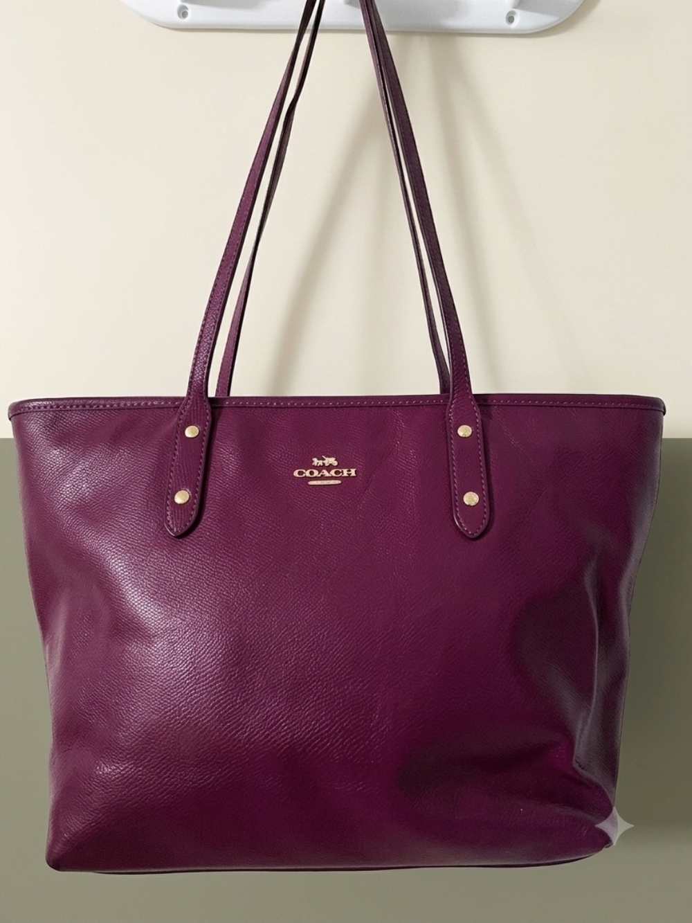 Coach Women's Pebbled Leather City Tote Bag